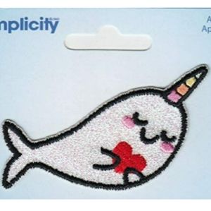 NEW Sparkly White Narwhal Iron On Patch